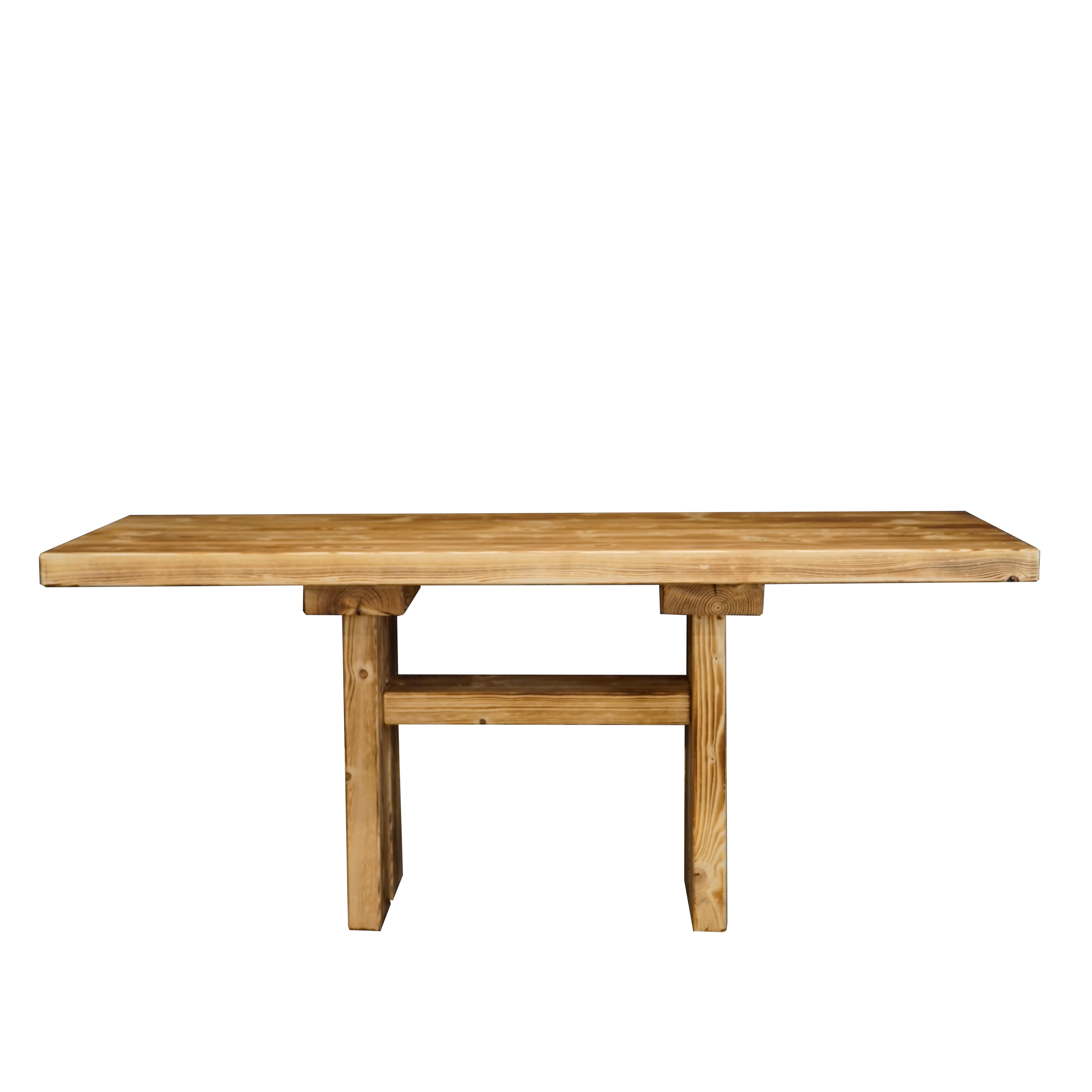 Massivholztisch "Schwarzwaldkraft" – 100 cm breit – geflammt