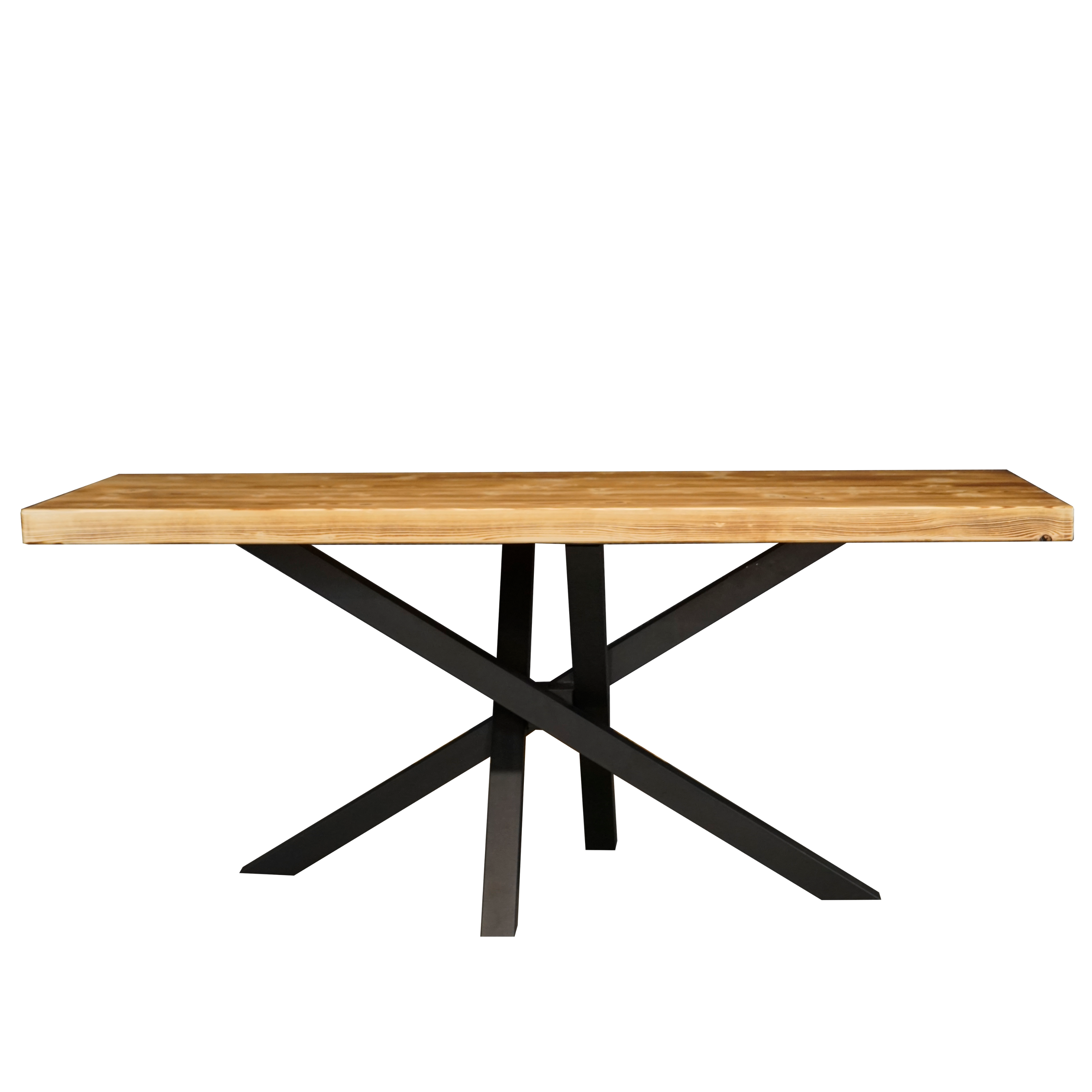 Massivholztisch "Schwarzwaldkraft" – 100 cm breit – geflammt
